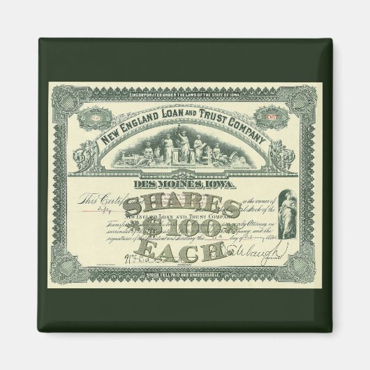 Vintage Hauptstadt Magnet (Vorne)