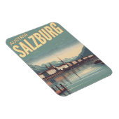 Vintage Hauptstadt Salzburg Magnet (Rechte Seite)
