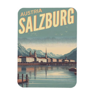 Vintage Hauptstadt Salzburg Magnet