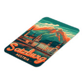 Vintage Hauptstadt Salzburg Magnet (Linke Seite)
