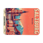 Vintage Hauptstadt Salzburg Magnet (Horizontal)