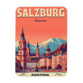 Vintage Hauptstadt Salzburg Magnet (Vertikal)