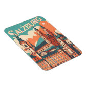 Vintage Hauptstadt Salzburg Magnet (Rechte Seite)