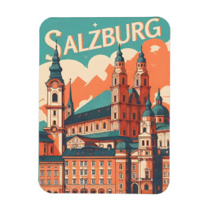 Vintage Hauptstadt Salzburg Magnet
