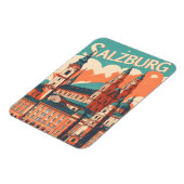 Vintage Hauptstadt Salzburg Magnet (Linke Seite)