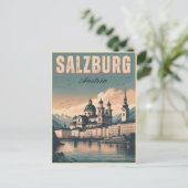 Vintage Hauptstadt Salzburg Postkarte (Stehend Vorderseite)
