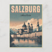 Vintage Hauptstadt Salzburg Postkarte (Vorderseite)