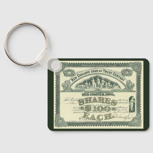 Vintage Hauptstadt Schlüsselanhänger (Rückseite)