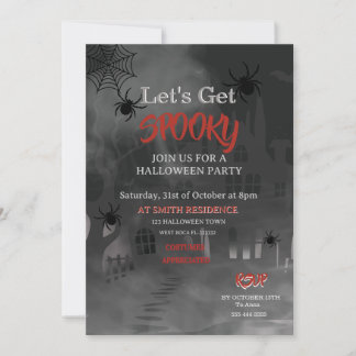 Vintage-Haus-Erwachsene Halloween-Party Vintage Einladung