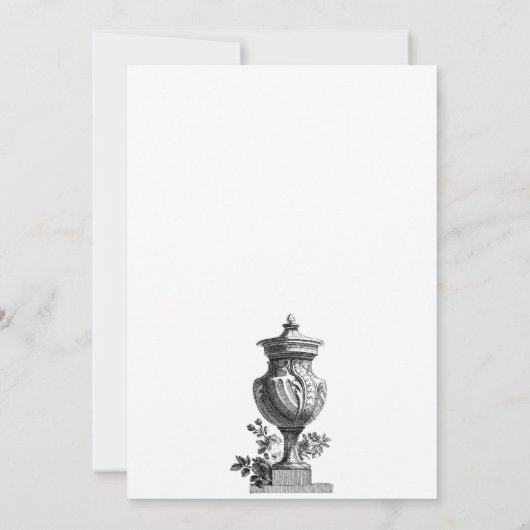 Vintage Hausarchitektur Einladung (Rückseite)