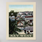Vintage-Häuser in Key West Poster (Vorne)