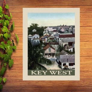 Vintage-Häuser in Key West Poster