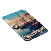 Vintage Häuser in Kopenhagen Bootspenden Magnet (Rechte Seite)