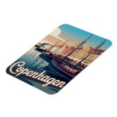 Vintage Häuser in Kopenhagen Bootspenden Magnet (Linke Seite)