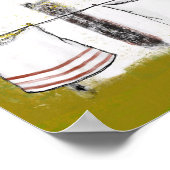 Vintage Häuser mit Wäsche Poster (Ecke)