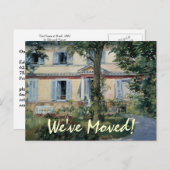 Vintage Häuser nach Manet, Adressenänderung Ankündigungspostkarte (Vorne/Hinten)