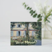 Vintage Häuser nach Manet, Adressenänderung Ankündigungspostkarte (Stehend Vorderseite)