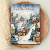 Vintage Häuser Winter Wunderbares Land Weihnachten