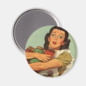 Vintage Hausfrau Magnet (Vorderseite/Rückseite)
