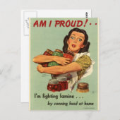 Vintage Hausfrau Postkarte (Vorne/Hinten)