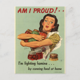 Vintage Hausfrau Postkarte