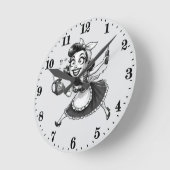 Vintage Hausfrau Runde Wanduhr (Winkel)