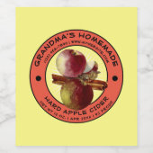 Vintage, hausgemachte Apfelwein-Vorlage Weinetikett (Einzelnes Label)