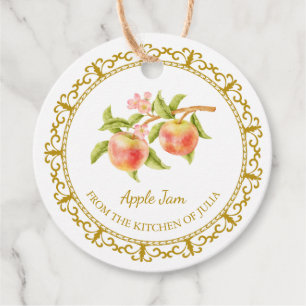 Vintage hausgemachte Apple Jam Hang Tag l White Geschenkanhänger