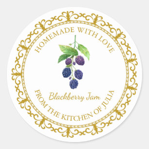Vintage hausgemachte BlackBerry Jam Label Runder Aufkleber