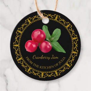 Vintage hausgemachte Cranberry Jam Hang Tag l Blac Geschenkanhänger