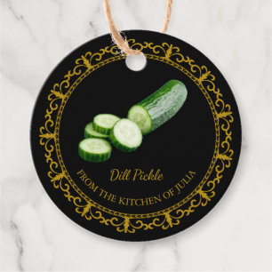 Vintage hausgemachte Cucumber Dill Pickle Hang Tag Geschenkanhänger