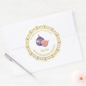 Vintage hausgemachte Feigenjam Runder Aufkleber (Umschlag)