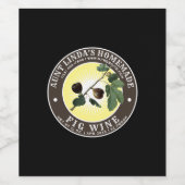 Vintage hausgemachte Feigenweinbezeichnungen Weinetikett (Einzelnes Label)