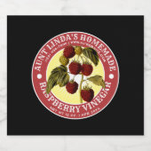 Vintage, hausgemachte Himbeere Vinegar-Etikettenvo Alkoholflaschenetikett (Einzelnes Label)