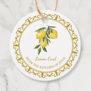 Vintage hausgemachte Lemon Curd Hang Tag l White Geschenkanhänger