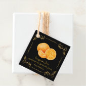 Vintage hausgemachte Mandarine Jam Square Hang Tag Geschenkanhänger (Beispiel)