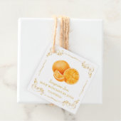 Vintage hausgemachte Mandarine Jam Square Hang Tag Geschenkanhänger (Beispiel)