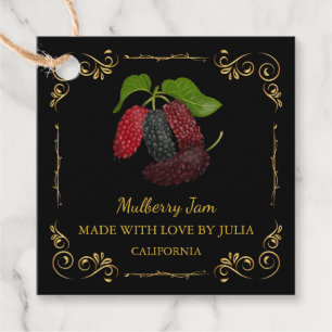 Vintage hausgemachte Mulberry Jam Square Hang Tag Geschenkanhänger