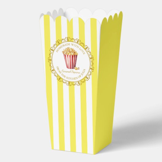Vintage, hausgemachte Popcorn-Gefälligkeitsbox Geschenkschachtel (Vorderseite)