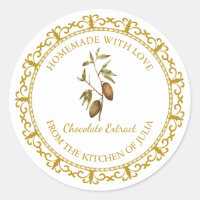 Vintage hausgemachte Schokolade Extract Etikett We
