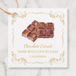 Vintage hausgemachte Schokolade Extract Square Han Geschenkanhänger
