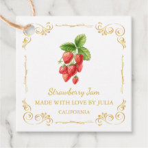Vintage hausgemachte Strawberry Jam Square Hang Ta