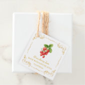 Vintage hausgemachte Strawberry Jam Square Hang Ta Geschenkanhänger (Beispiel)