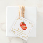 Vintage hausgemachte Tomato Sauce Square Hang Tag Geschenkanhänger (Beispiel)