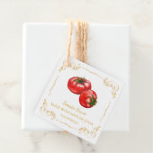 Vintage hausgemachte Tomato Sauce Square Hang Tag Geschenkanhänger (Beispiel)