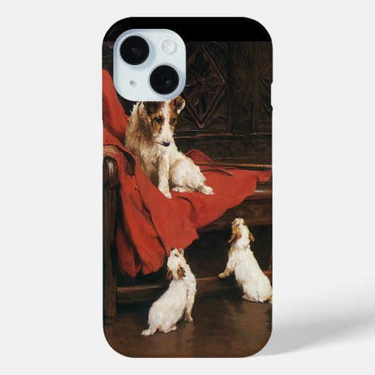 Vintage Haustiere, Jack Russel Terrier Hunde Case-Mate iPhone Hülle (Rückseite)