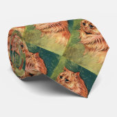 Vintage Haustiere, Orangenkatze mit langer Haare Krawatte (Gerollt)