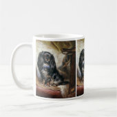 Vintage Haustiere, Schwarzspielzeug-Hund Kaffeetasse (Links)