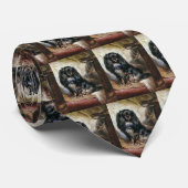 Vintage Haustiere, Schwarzspielzeug-Hund Krawatte (Gerollt)