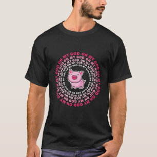 Vintage Haustiere Sweet My God Pink Pig T-Shirt